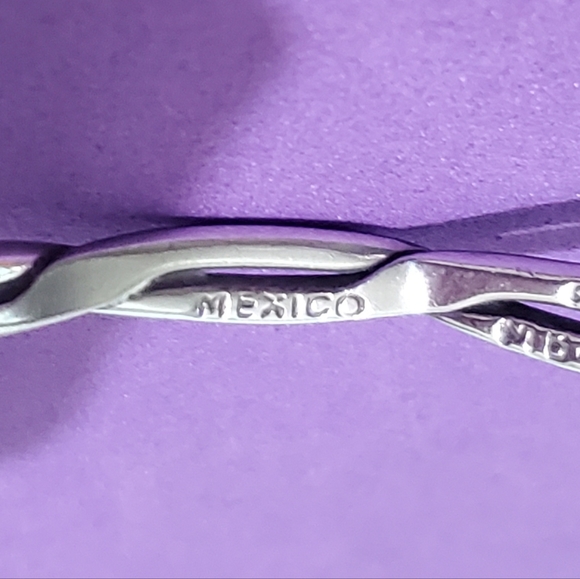 Beautiful Mexico Sterling Silver Cuff Bracelet L - Picture 4 of 5